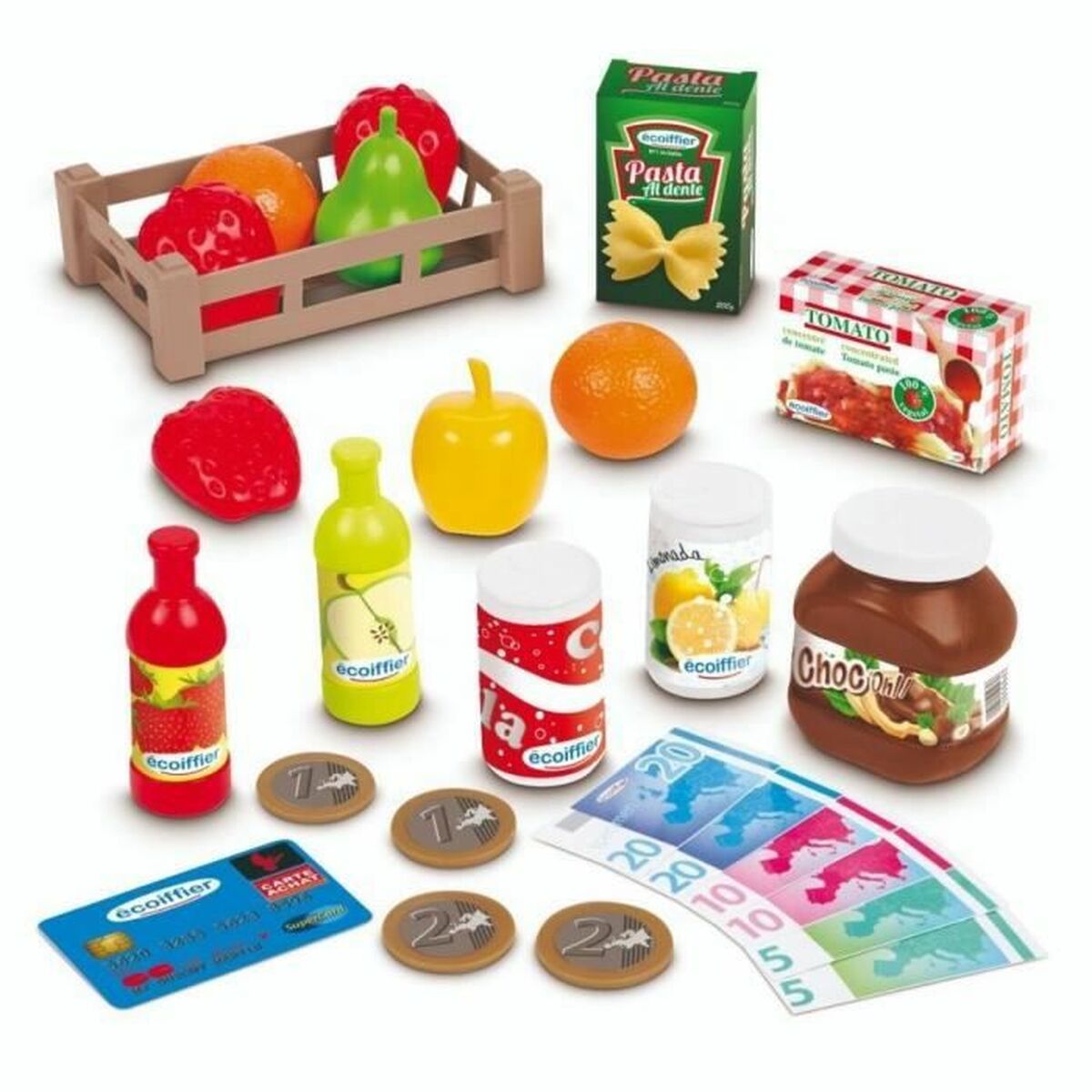 Ecoiffier Supermarkt-Spielset mit Spielkasse & Zubehör für Kinder