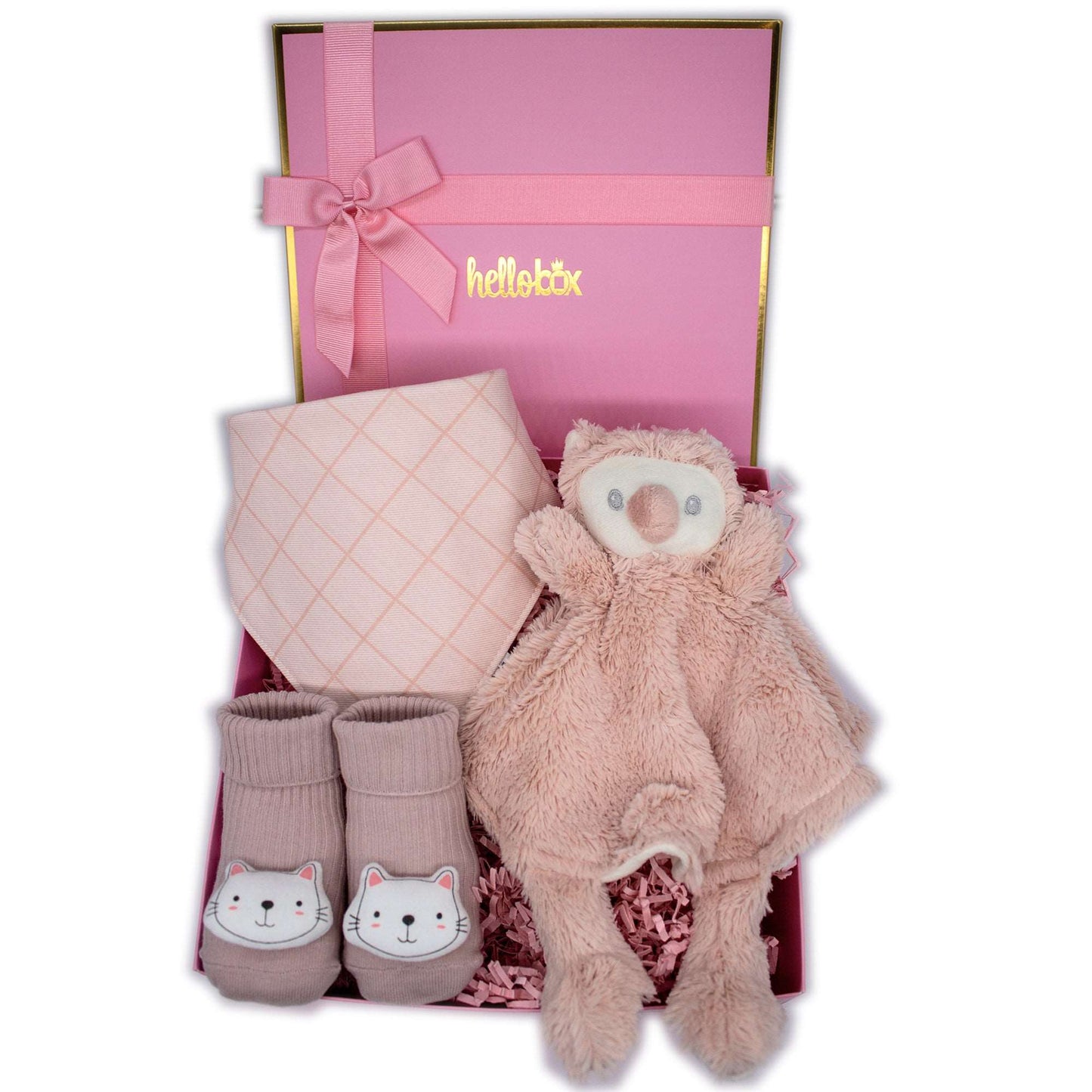 Baby Geschenk zur Geburt Mädchen – Schmusetuch & Rutschfeste Söckchen | Weich & Sicher ab Geburt