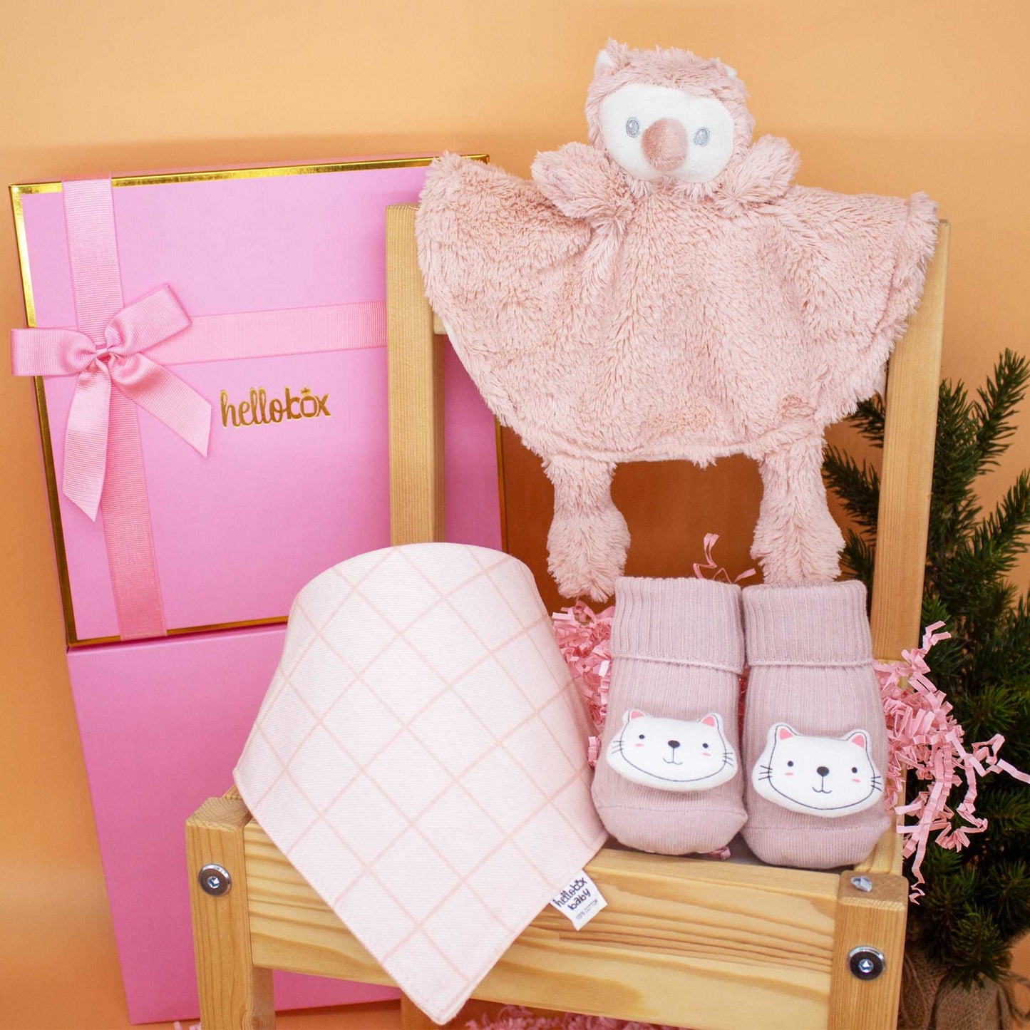 Baby Geschenk zur Geburt Mädchen – Schmusetuch & Rutschfeste Söckchen | Weich & Sicher ab Geburt