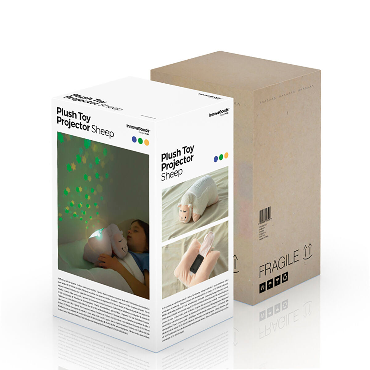 InnovaGoods® Plüsch-Schaf Sternenprojektor – Weiches Nachtlicht für Kinder