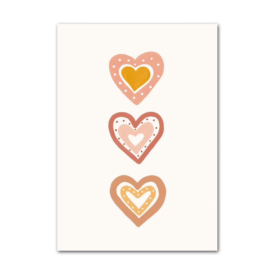 Poster Kinderzimmer Sonne Regenbogen Herzen I Kinderzimmer Bilder I Wand Deko I Kunst Druck I Deko Print I ohne Rahmen-6