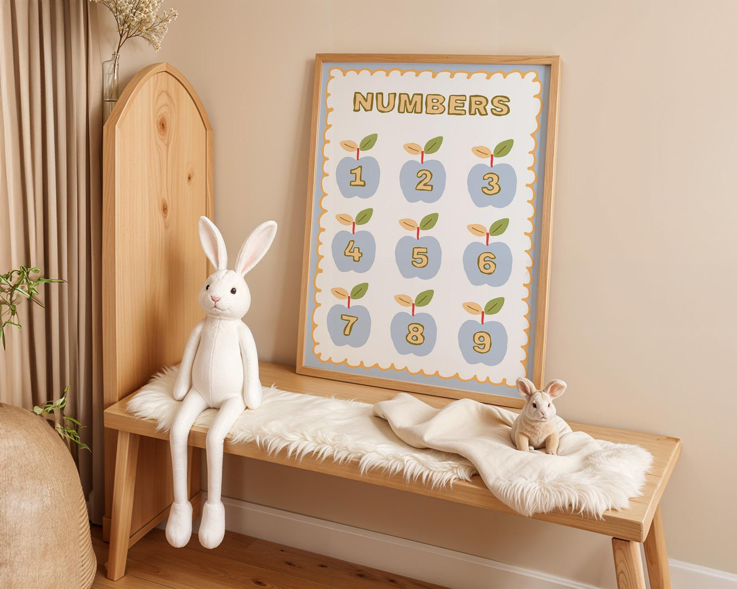 Poster Kinderzimmer Herzen · Love Design mit Blumen & Mustern · Warme Farben · Liebevolle Wanddeko · Deko Print ohne Rahmen-2