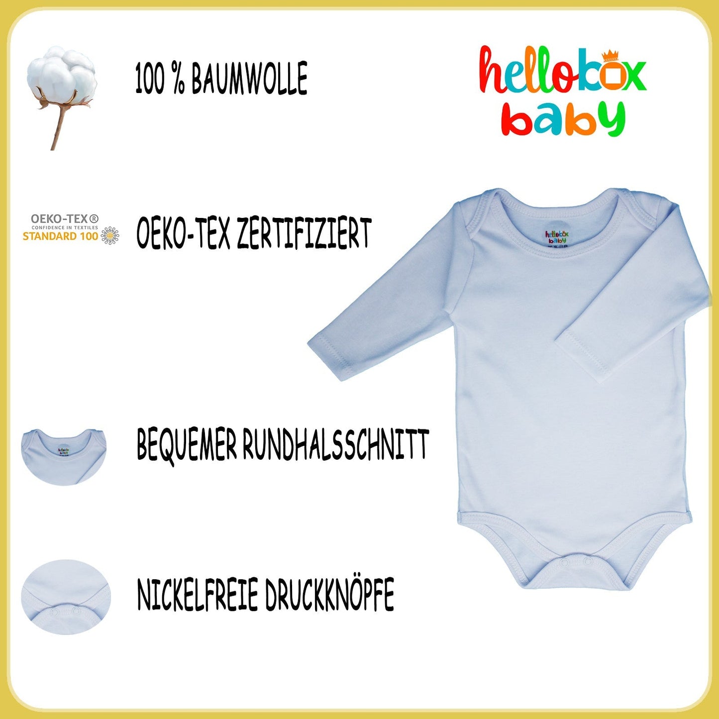 Hellobox Baby Geschenkset zur Geburt oder Taufe – Für Mädchen oder Jungen (0–6 Monate)