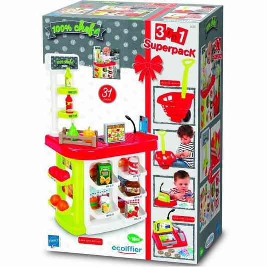 Ecoiffier Supermarkt-Spielset mit Spielkasse & Zubehör für Kinder