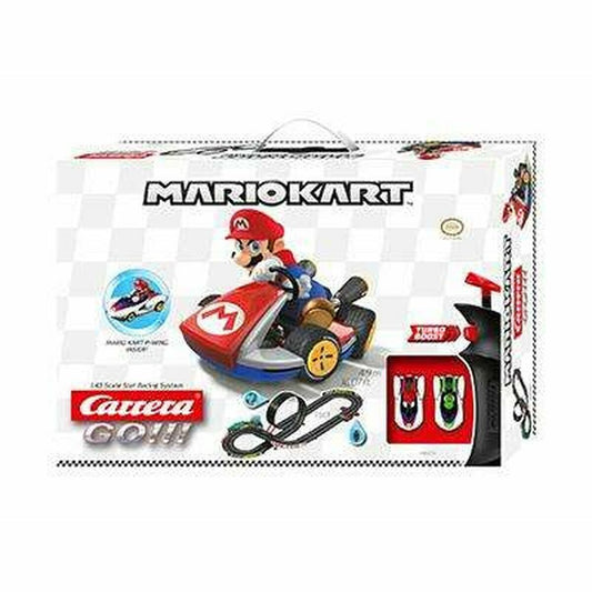 Carrera GO!!! Nintendo Mario Kart P-Wing Slotcar-Rennbahn – 4,9 m Strecke mit Mario & Yoshi Autos | Maßstab 1:43 | Ab 6 Jahren