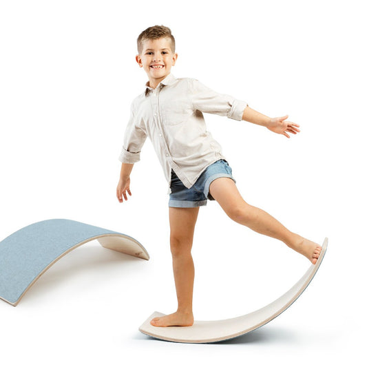 MAMOI® Wooden balance board for kids, Rocker seesaw, Baby balancing games, Toddler balance game, Wobble board, Play equipment for children, montessori sensory toys-0