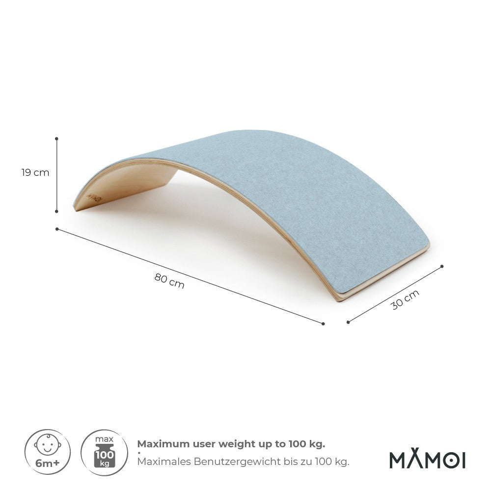 MAMOI® Wooden balance board for kids, Rocker seesaw, Baby balancing games, Toddler balance game, Wobble board, Play equipment for children, montessori sensory toys-2