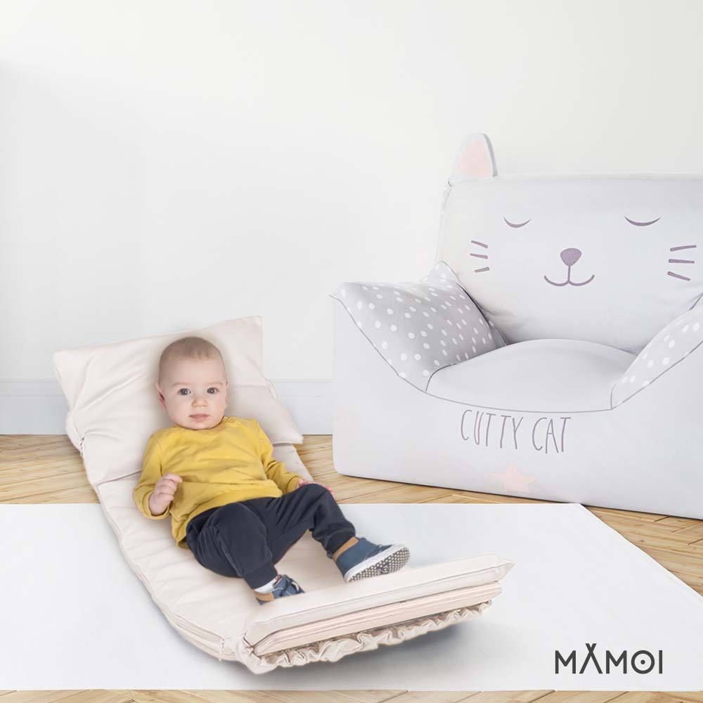 MAMOI® Beige Pillow for balance board kids, Mat for wobble board kids, Material for wooden balance board, Cushion for balance board toddler, Pillow for kids seesaw-4