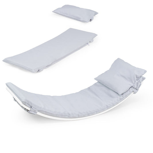 MAMOI® Light grey Pillow for balance board kids, Mat for wobble board kids, Material for wooden balance board, Cushion for balance board toddler, Pillow for kids seesaw-0