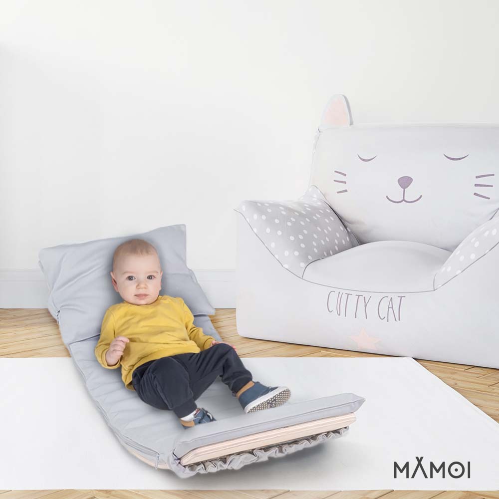 MAMOI® Light grey Pillow for balance board kids, Mat for wobble board kids, Material for wooden balance board, Cushion for balance board toddler, Pillow for kids seesaw-4