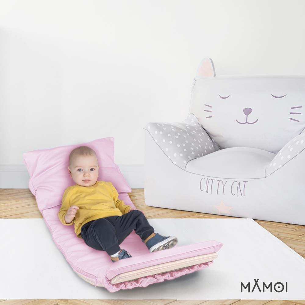 MAMOI® Pink Pillow for balance board kids, Mat for wobble board kids, Material for wooden balance board, Cushion for balance board toddler, Pillow for kids seesaw-4