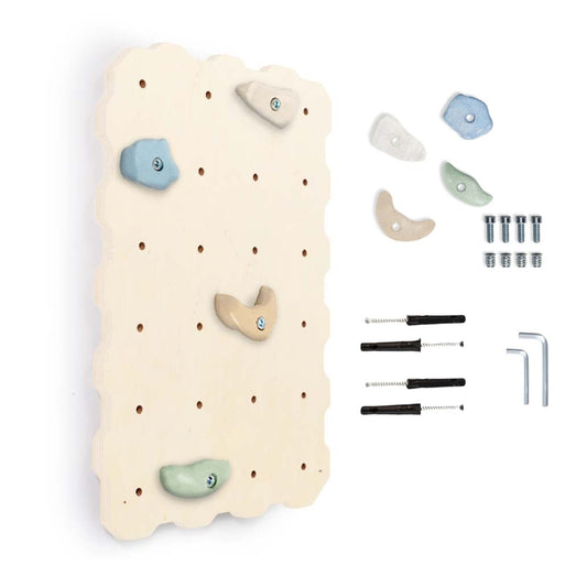 MAMOI® Climbing wall for kids, Wooden frame for toddlers, Play equipment with rock holds for toddler, Indoor baby and childrens frames montessori from age 3 years old-0
