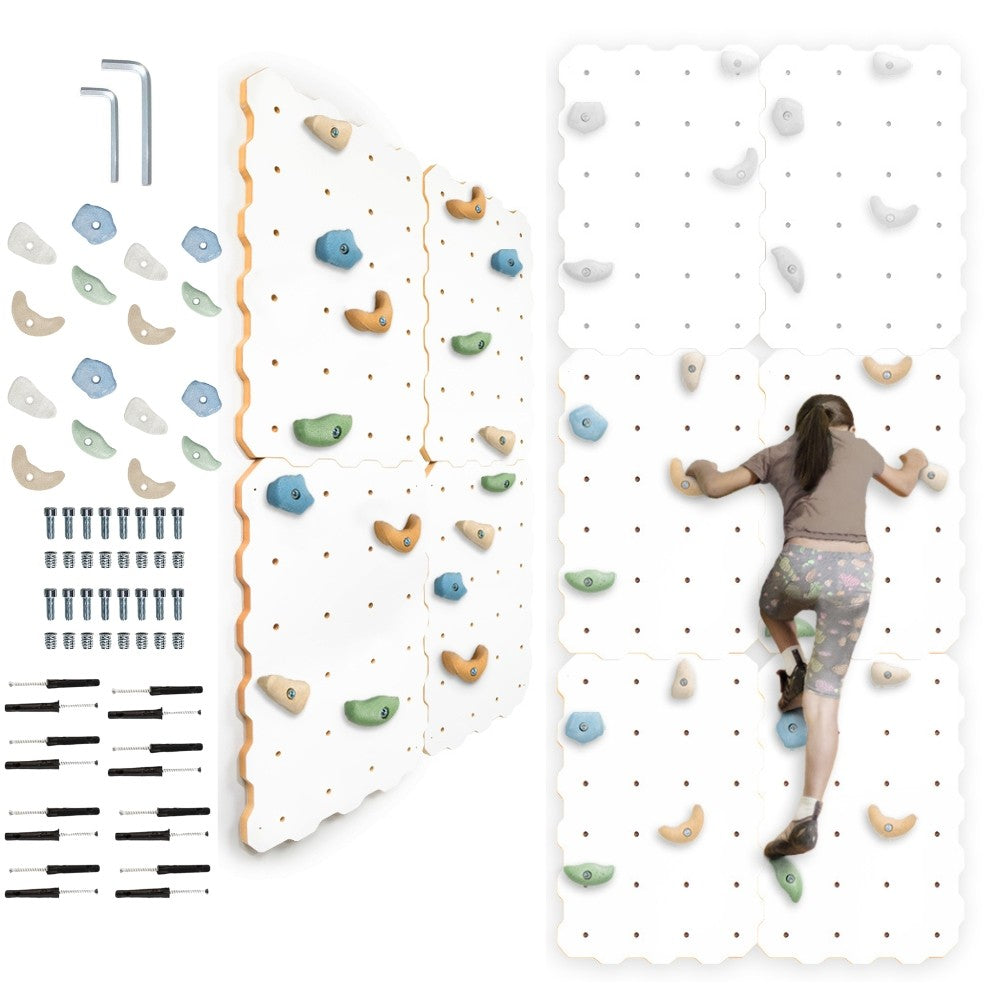 MAMOI® Climbing wall for kids, Wooden frame for toddlers, Play equipment with rock holds for toddler, Indoor baby and childrens frames montessori from age 3 years old-0