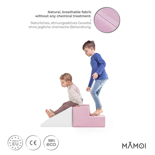 MAMOI® Baby Climbing Blocks | Foam Play Set | Climbing Blocks for Baby Softplay Set | Soft Play Slide and Step Set | Climbing Blocks for Toddlers | 100% ECO | Made in EU-1