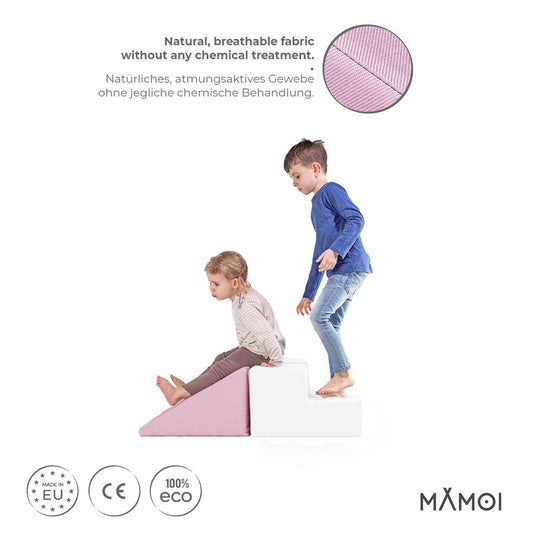 MAMOI® Baby Climbing Blocks | Foam Play Set | Climbing Blocks for Baby Softplay Set | Soft Play Slide and Step Set | Climbing Blocks for Toddlers | 100% ECO | Made in EU-1