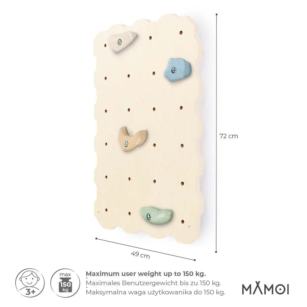 MAMOI® Climbing wall for kids, Wooden frame for toddlers, Play equipment with rock holds for toddler, Indoor baby and childrens frames montessori from age 3 years old-2