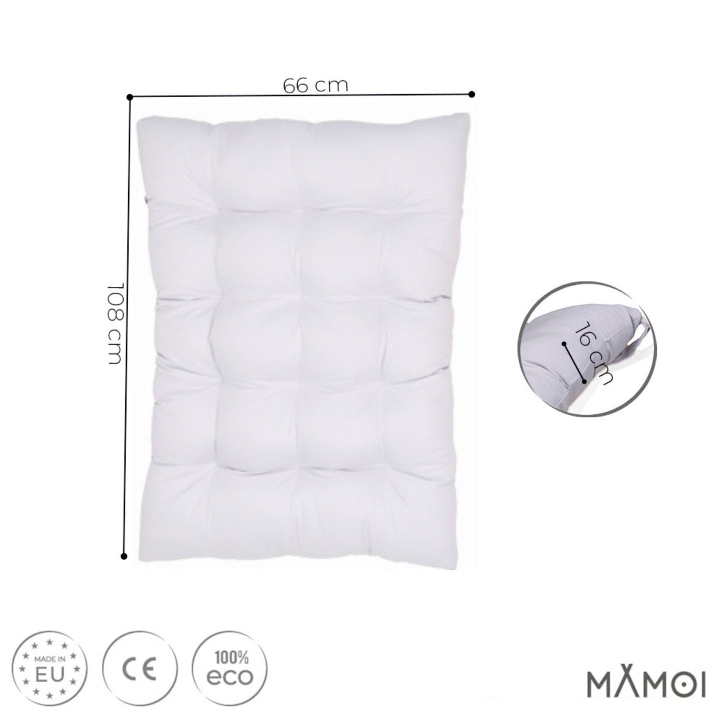 MAMOI® Cushion for toddler climbing frame indoor, Cushion for Baby kids climbing dome, Mat for wooden climbing triangle for children from 1/2/3 years-2