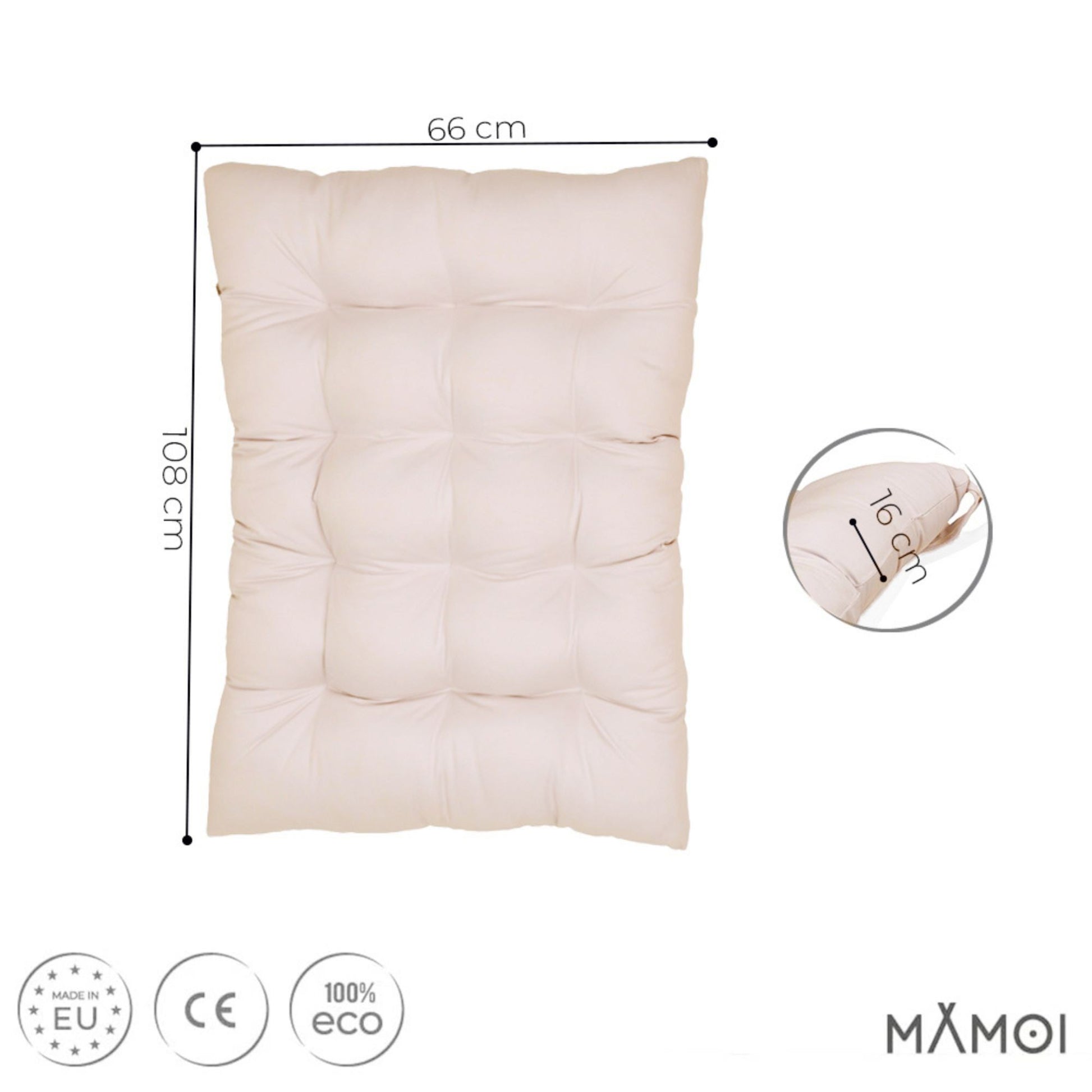 MAMOI® Cushion for toddler climbing frame indoor, Cushion for Baby kids climbing dome, Mat for wooden climbing triangle for children from 1/2/3 years-2