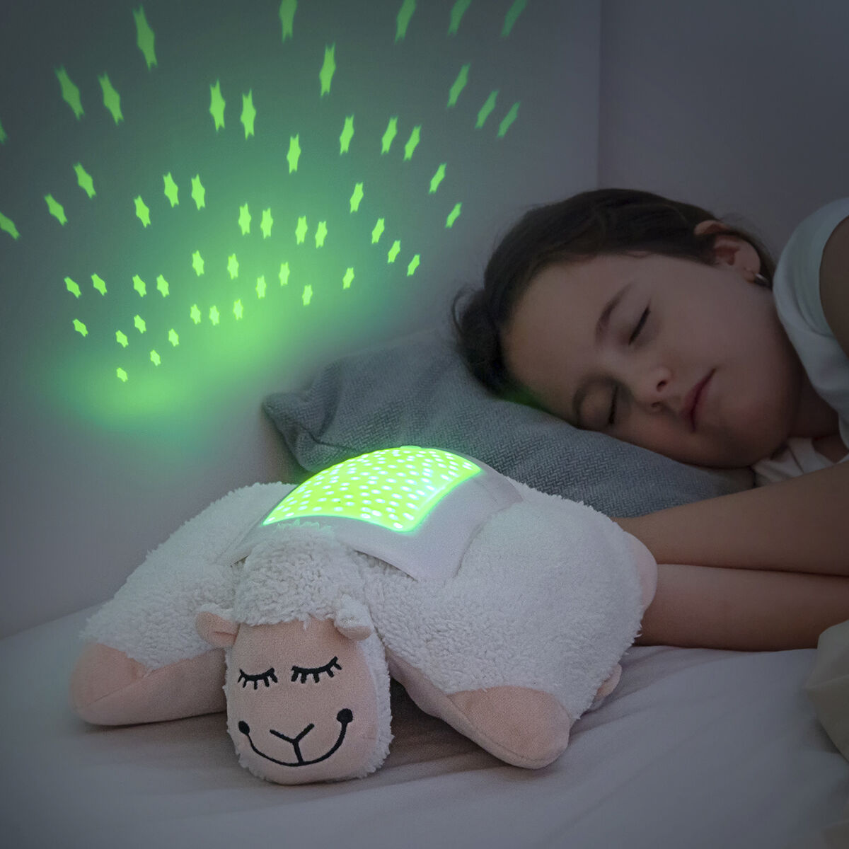 InnovaGoods® Plüsch-Schaf Sternenprojektor – Weiches Nachtlicht für Kinder