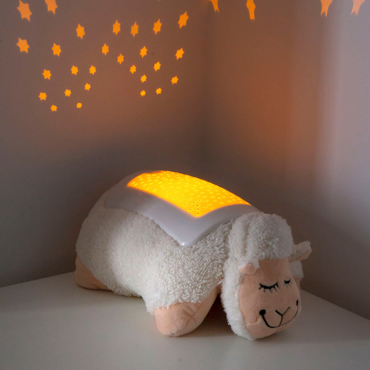 InnovaGoods® Plüsch-Schaf Sternenprojektor – Weiches Nachtlicht für Kinder
