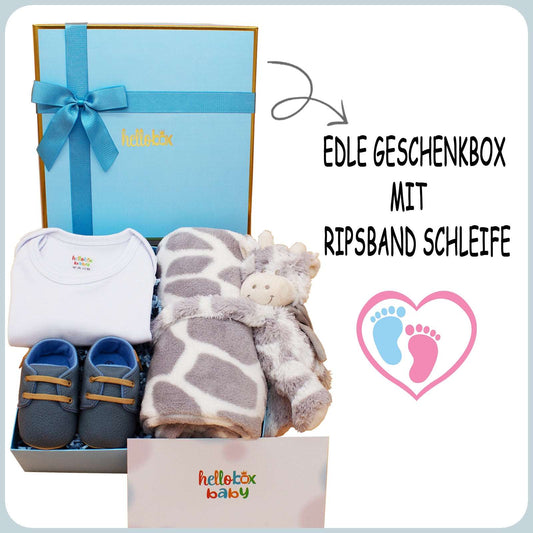 Hellobox Geschenkset für Neugeborene – Junge (Blau)