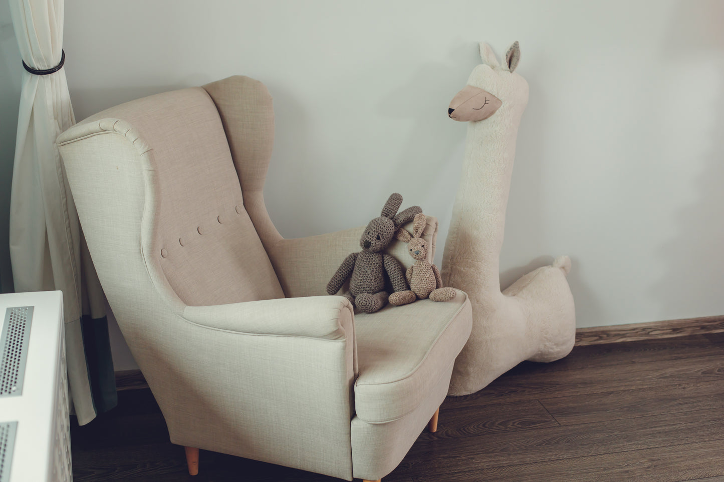 Riesiges Plüsch-Alpaka – Beige | Superweich & Kuschelig | 120 cm