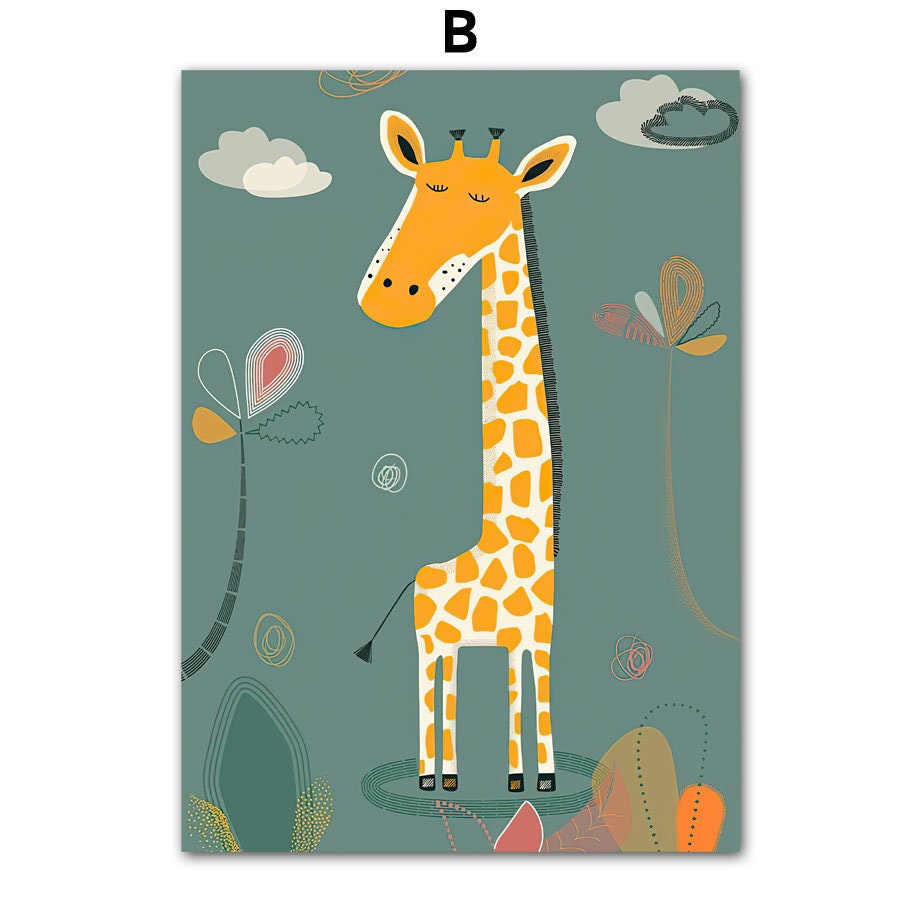 Poster Kinderzimmer Dschungel Born to be wild I Kinderzimmer Bilder I Wand Deko I Kunst Druck I Deko Print I ohne Rahmen-4