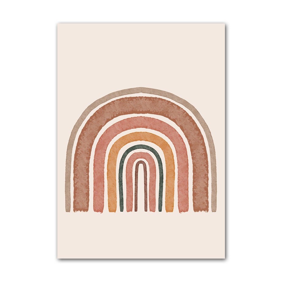 Poster Kinderzimmer Alpaka Regenbogen Kaktus Zeichentrick I Kinderzimmer Bilder I Wand Deko I Kunst Druck I Deko Print I ohne Rahmen-5