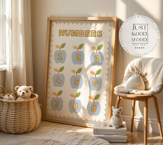 Poster Kinderzimmer Herzen · Love Design mit Blumen & Mustern · Warme Farben · Liebevolle Wanddeko · Deko Print ohne Rahmen-0